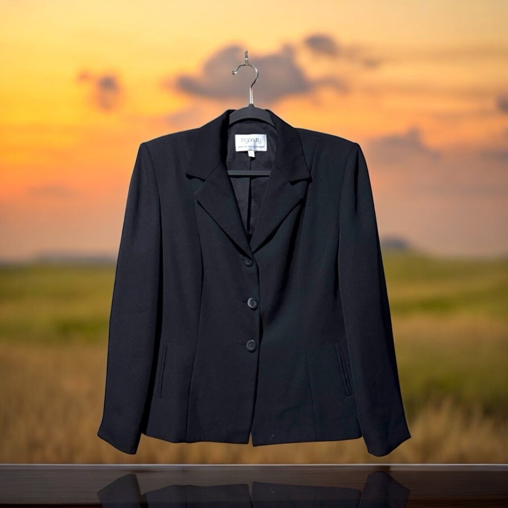 Ingenuity Black Ladies Blazer Jacket